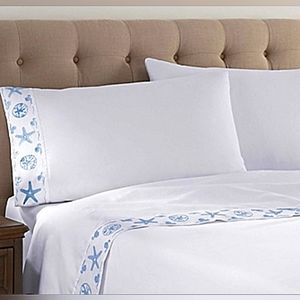 COPY - COPY - Coastal life embroidered sheets